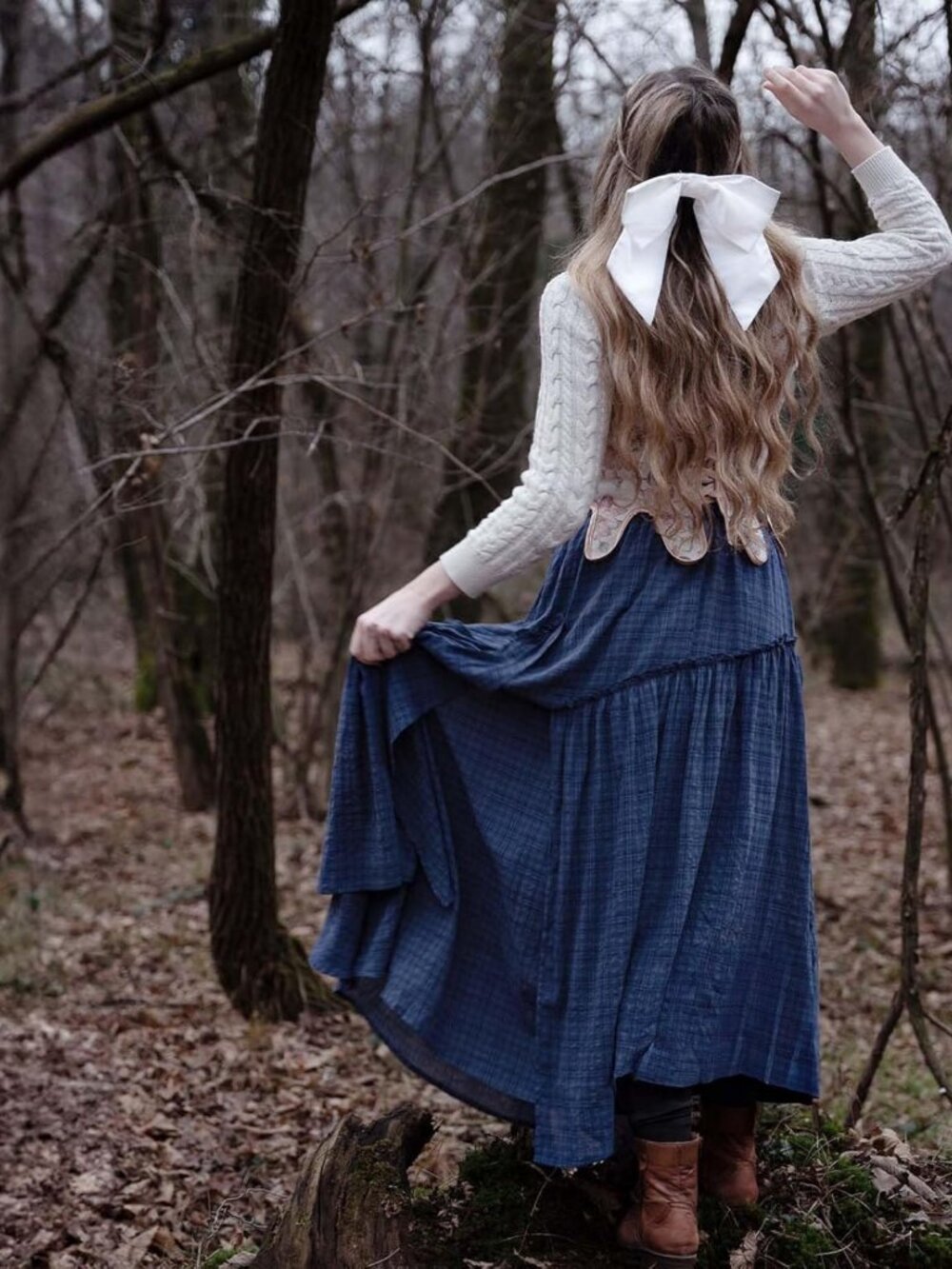 Renaissance Flowy Maxi Skirt for Women | Long Pirate Style Skirt, Boho Chic - Picture 8 of 9